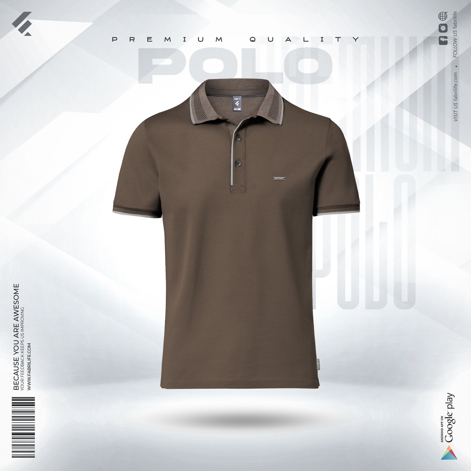 65c4df8442aa5-square Premium Double PK Cotton Polo - Coffee Quartz - Image 1